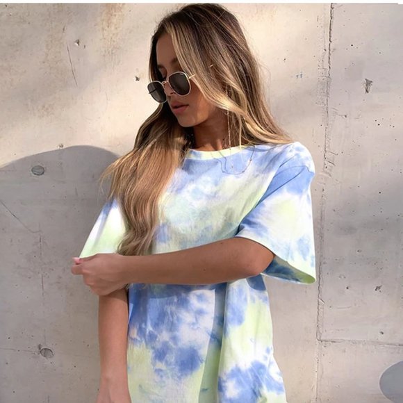 NEW Blue Tie Dye Short/Tshirt Set - Picture 2 of 3